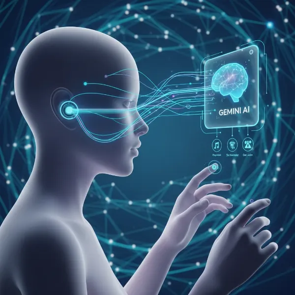 Illustration of Google Pixel Buds Pro 2 interacting with Google Gemini for smart assistance.