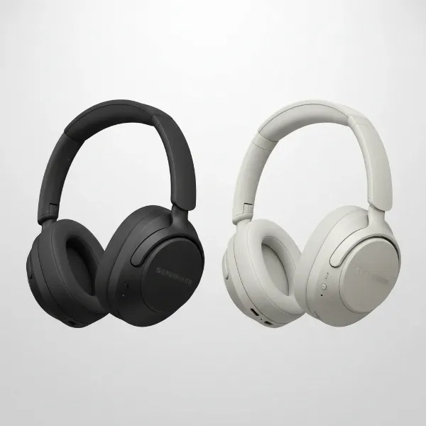Side-by-side comparison of Sennheiser Momentum 4 Wireless and Sony WH-1000XM5 headphones.