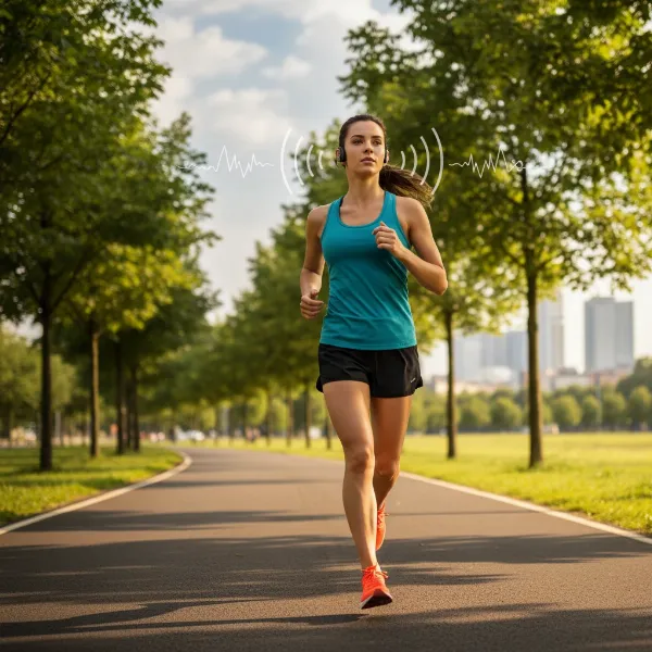 A runner wearing Shokz OpenRun headphones, demonstrating open-ear design and situational awareness.